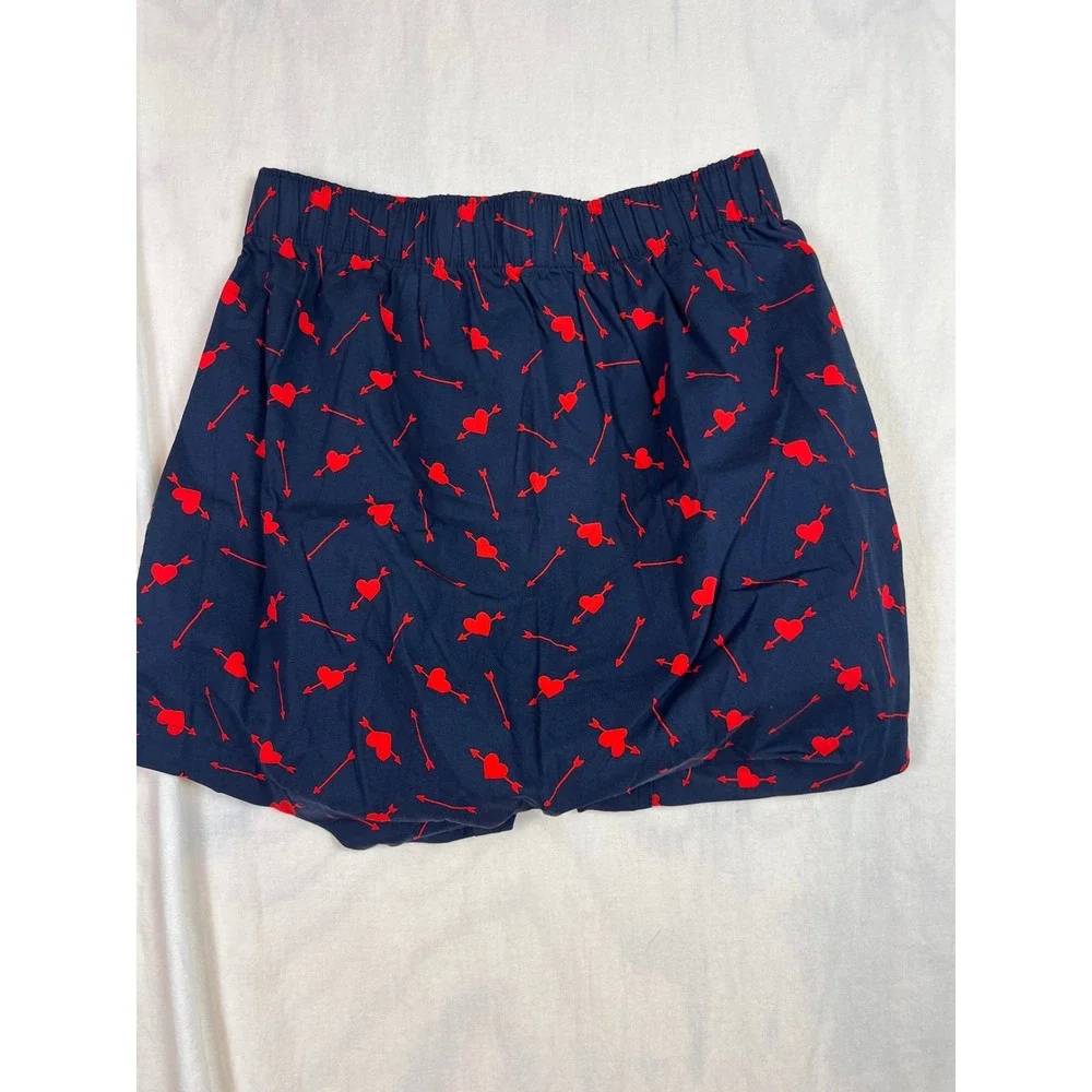J.Crew Mens Boxer Shorts Navy Blue Red‎ Heart Arrow Print Cotton Size XS
